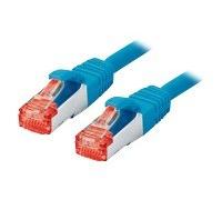 Tecline Câble de Brassage S-STP (PIMF), Cat 6, Bleu, 15,0m