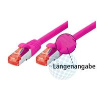 Tecline Câble de Brassage S-STP (PIMF), Cat 6, Rose, 15,0 m