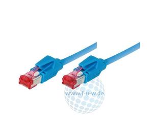 Tecline Câble Ethernet de catégorie 6a Bleu 0,5 m