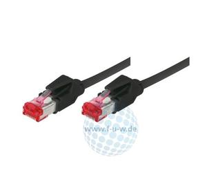 Tecline Câble Ethernet de catégorie 6a Noir 0,5 m