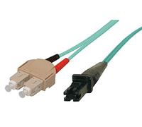Tecline Fröhlich + Walter - Patch-Kabel - SC multi-mode (M) - MT-RJ Multimodus (M) - 2 m - Glasfaser - 50/125 Mikrometer - OM3 - Türkis (39975003)