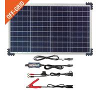 OptiMate Chargeur Solaire Solar Duo 40W 12V - Chargeur Solaire Intelligent 6 étapes avec régulateur 3.3A pour Auto. Moto. Bateau - AGM. Gel. STD et LiFePO4