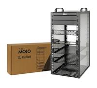 Tecmojo 10 Pouces 12U Mini Rack de Bureau, Profondeur 260mm, Armoire Réseau avec Fente SBC, Carte Adaptateur Micro HDMI vers HDMI et Cache Aveugle, pour Appareils AV, NAS et Serveurs 10", Noir