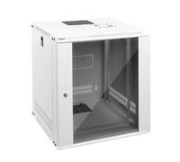 Tecmojo Armoire de serveur murale 12U - Porte et panneaux latéraux verrouillables - Porte en verre standard - Profondeur : 450 mm - Pour équipement informatique de 48,3 cm - Appareils A/V - Blanc
