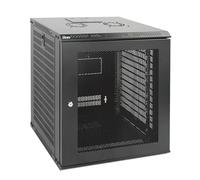 Tecmojo Armoire serveur murale 12U 450 mm de profondeur avec porte verrouillable et panneaux latéraux noirs, porte en maille standard, pour équipement informatique de 48,3 cm, appareils A/V, emballage