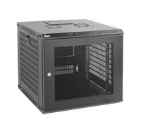 Tecmojo Armoire serveur murale 9U 450 mm de profondeur avec porte verrouillable et panneaux latéraux en maille locable pour équipement informatique de 48,3 cm, appareils A/V, emballage plat