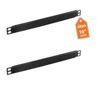 Tecmojo Lot de 2 panneaux de brosse de gestion de câbles 0,5U pour rack de serveur de 25,4 cm de large, organiseur de câbles à montage en rack pour armoire réseau, noir