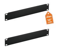 Tecmojo Lot de 2 panneaux vierges 1U de montage en rack en acier pour rack de serveur de 25,4 cm de large, armoire réseau, centre de données, laboratoires à domicile, noir