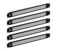 Tecmojo Lot de 5 panneaux vierges 1U, plaque de montage en rack pour rack de serveur de 48,3 cm, rack réseau, boîtiers et armoires, noir