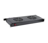 Tecmojo Rack monté sur armoire serveur 1U 2 ventilateurs système de refroidissement flux d'air d'échappement pour refroidissement AV, home cinéma, réseau 48,3 cm