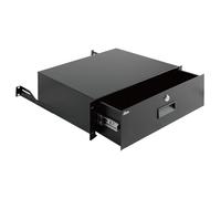 Tecmojo Tiroir rack 3U, tiroir à montage en rack pour équipement réseau/serveur/rack AV ou armoire de 48,3 cm, tiroir coulissant et verrouillable, capacité de charge de 10 kg, avec trous de gestion