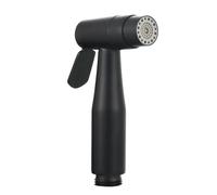 Tecmolog Douchette Toilette Noir Bidet Spray 2 Jets Acier Inox Pulvérisateur de Bidet à Main pour WC, WS024AC