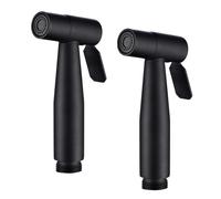 Tecmolog Douchette WC Acier Inox Douchette Robinet Cuisine Remplacement pour Evier de Cuisine Noir, 2 Pièces, WS024C-2