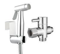 Tecmolog Set de Douchette WC Acier Inoxydable avec Douchette à Main Bidet 2 Modes Réglable, Eau Froide, Chromé, WS024ADF8