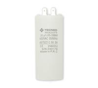 Tecnid by Velamp - Condensateur de Spunto 20µF 450V AC fond plat - Pour moteurs monophasés, pompes plongée, compresseurs, climatiseurs