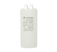 Tecnid by Velamp - Condensateur de Spunto 25µF 450V AC fond plat - Pour moteurs monophasés, pompes plongée, compresseurs, climatiseurs