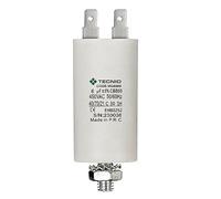 TECNID MG8060 Permanent pour Moteurs 6µF 450V. Écrou M8 Puissance. Le condensateur de démarrage est dans Un boîtier cylindrique en polypropylène. Connexion électrique Via 4 bornes, Blanc