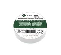 TECNID Nastro isolante in PVC, spessore 0,13mm, 19mm x 25m. Bianco