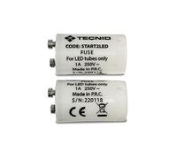 TECNID START2LED 2 Starters LED T8 G13 : idéal pour remplacer Les Tubes néon dans Les Anciens plafonniers, White