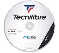 Tecnifibre Bobine 200M-BLACK Code 1.28 Cordage de Tennis Adulte Unisexe, Noir, Taille Unique
