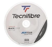Tecnifibre Bobine 200M-BLACK Code 1.28 Cordage de Tennis Adulte Unisexe, Noir, Taille Unique