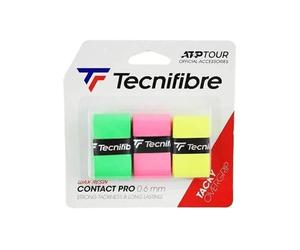 Tecnifibre Lot De 3 Overgrips Contact Pro Multicolores