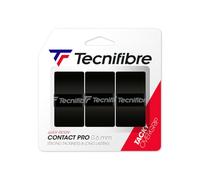 Tecnifibre Lot De 3 Overgrips Contact Pro Noirs