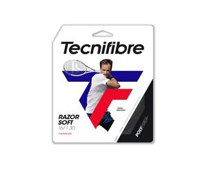 Tecnifibre Rasoir Doux Monofilament Polyester Tennis Cordon 1,30 MM Charbon - 12 M Set