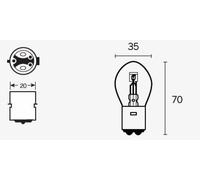 TECNIUM Ampoule S1 12V 25/25W - x10