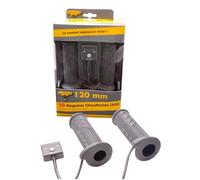 TECNO GLOBE Poignées Chauffantes Universelles LUXE 120mm - Moto, Quad, Scooter - 5 Niveaux de Chauffe