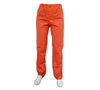 Tecno Hospital Pantalon avec élastique et poches avant,Hôpital sanitaire unisexe infirmière esthétique médicale OSS opérateur scolaire, personnel hospitalier, orange., S