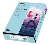 inapa Tecno Colors Lot de 250 feuilles de papier coloré 160 g/m² Bleu moyen Format A4