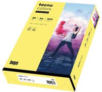 inapa Tecno Colors Lot de 500 feuilles de papier coloré Jaune moyen Format A4 80 g/m²