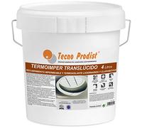 Tecno Prodist TERMOIMPER TRANSLUCIDE (4 litres) Imperméabilisation translucide élastique, isolation thermique et réfléchissante, pour lucarnes, lucarnes, idéale pour le verre, la fibre de verre