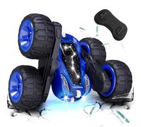 Tecnock Voiture Télécommande Enfants 2.4GHz Type C Facile à Charger RC Voiture Quatre Roues Motrices Double Face 360 ° Rotation Flip RC Cascadeur Jouet Cadeau pour Les Garçons et Les Filles