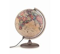 Tecnodidattica Atmosphere A2 Mappemonde lumineuse, tournante, diamètre 30 cm Ancien Antico - version italienne