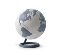 Tecnodidattica Atmosphere Evolve Velvet Pirite - Carte du monde au design scandinave avec lampe couleur, Cartographie politique en anglais, diamètre 30 cm et fabriqué en Italie