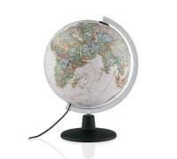 Tecnodidattica - Globe terrestre NATGEO Executive | Cartographie officielle physico-politique NATIONAL GEOGRAPHIC Executive en style antique | Lumineux et rotatif | Textes en français | Diamètre 30 cm