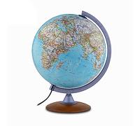 Tecnodidattica - Globe terrestre NATGEO Explorer Classic | Cartographie officielle physico-politique National Geographic Classic | Lumineux et rotatif | Textes en français | Diamètre 30 cm