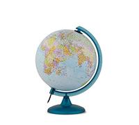 TECNODIDATTICA Night&Day Carte du Monde avec Double cartographie Politique et Constellations célestes, Carte du Monde précis en Italien Diamètre 25 cm