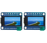 TECNOIOT 2pcs 0.96 inch 7P SPI HD TFT ST7735 Drive IC 80 * 160 65K Full Color IPS LCD