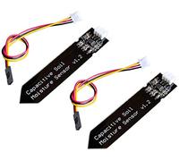 TECNOIOT 2pcs Capacitive Soil Moisture Sensor Corrosion Resistant Gravity 3-Pin Interface