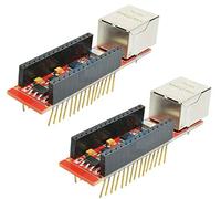 TECNOIOT 2pcs ENC28J60 Ethernet Shield HR911105A Shield Nano V3.0 RJ45 Webserver Module