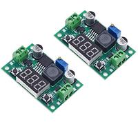 TECNOIOT 2pcs LM2596 DC-DC Adjustable Step-Down Power Module + LED Voltmeter DC/DC