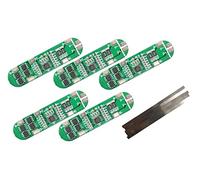 TECNOIOT 5 pièces 4S 6A 16V Li-ION Lithium 18650 BMS PCM Carte de Protection de Batterie + 5 pièces Bande de Nickel