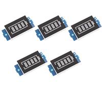 TECNOIOT 5 pièces Capacité de la Batterie Indicateur de Niveau de Puissance Affichage Bleu pour Batteries Li-ION 1S 4.2V 18650