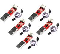 TECNOIOT 5pcs Cp2102 USB 2.0 to UART TTL 5pin Module Serial Converter + Cable
