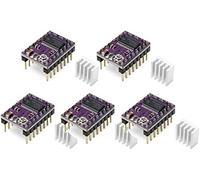 TECNOIOT 5pcs Stepstick DRV8825 Stepper Motor Driver Reprap RAMPS Replace A4988 | 5pcs DRV8825 contrôleur de Moteur Pas à Pas à 5 Couches avec Mini-dissipateur Thermique pour imprimante 3D