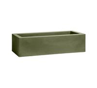Tecnokit Nicoli Petit Pot rectangulaire Minos Cassetta en résine, 45 x 20 x 12 cm, Convient pour l'intérieur et l'extérieur, jardinière élégante Effet Mat (Vert)