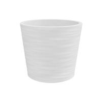 Tecnokit Nicoli Pot à Bol cylindrique Hermes Elegance, en résine, Technique rotationnelle, pour intérieur et extérieur, diamètre 30 cm 40 Fleurs (Blanc, Ø cm 40)